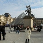 Outside Louvre Museum Paris