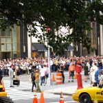 Crowds at the filming of Sex and the City 2