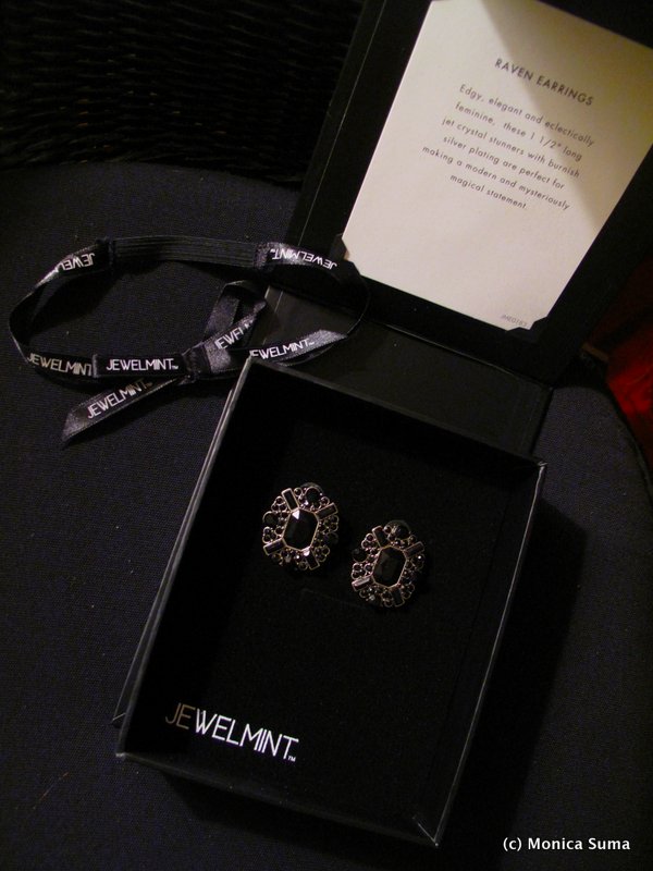 Jewel Mint raven earrings