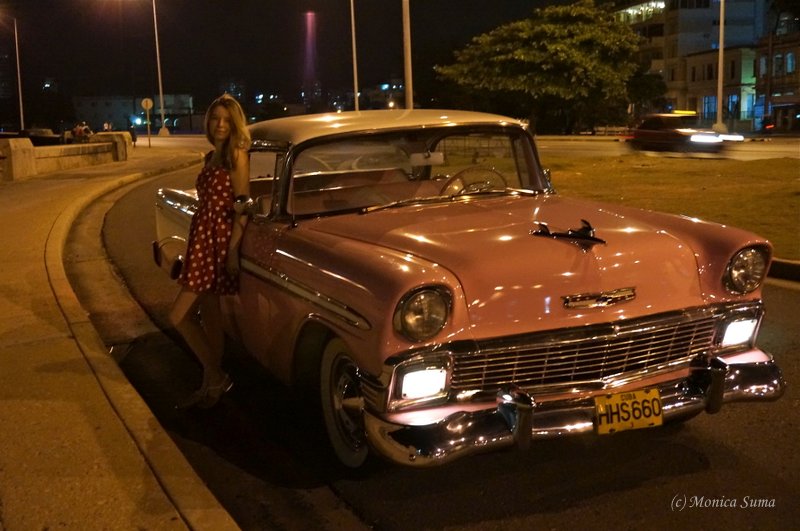 Cuban car on the Malecon Havana